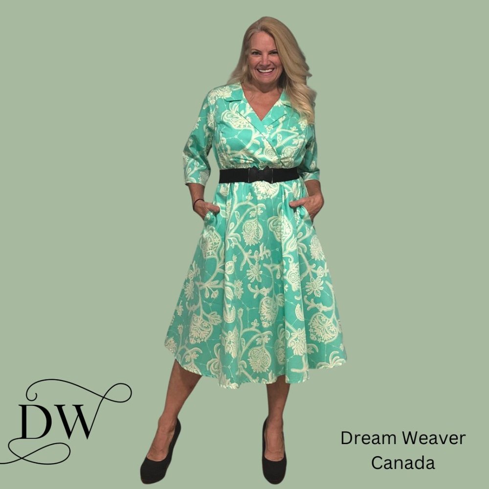 Pin Up Dress - Lark Lace in Seafoam Green | Cherry Velvet